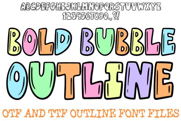 Bold Bubble Outline: A Playful Font for Standout Designs