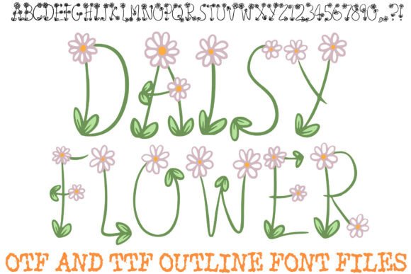 Daisy Flower Font: A Botanical Delight for Your Designs