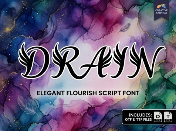Drain: An Ornamental Display Font for Ethereal Branding