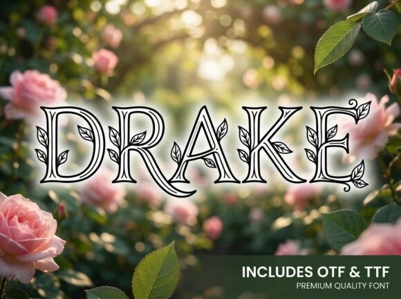 Drake: A Lush & Legendary Botanical Typeface