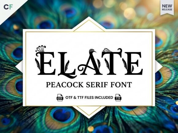 Elate: A Typeface of Majestic Prestige and Feathered Beauty