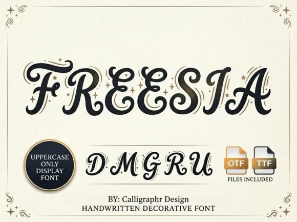 Freesia: A Whimsical Handwritten Display Typeface