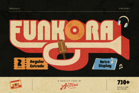 Funkora: A Bold Retro Display Font with a Modern Groove