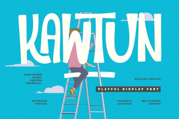 Kawtun: A Whimsical Hand-Drawn Display Typeface