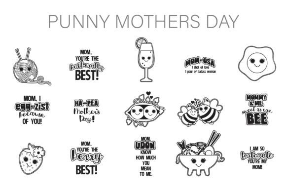 Punny Mother's Day Dingbats: A Sweet Font for Mom