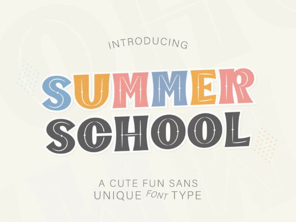 Summer School: A Bold, Clean Typeface for Modern Design