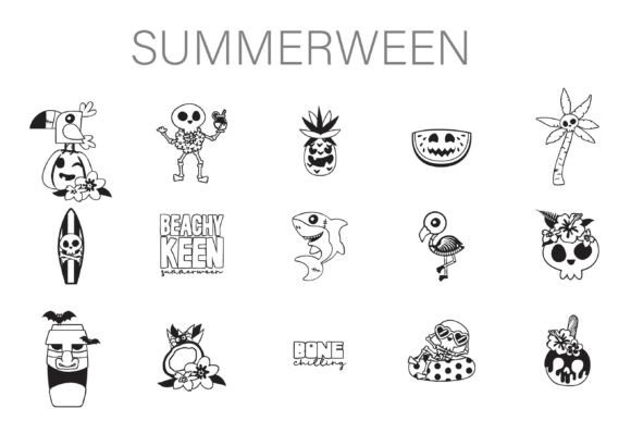 Summerween Dingbats: A Creative Font for Spooky Summer Fun