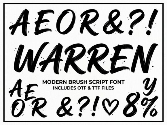Warren: A Bold, Artistic Display Typeface for Impactful Designs