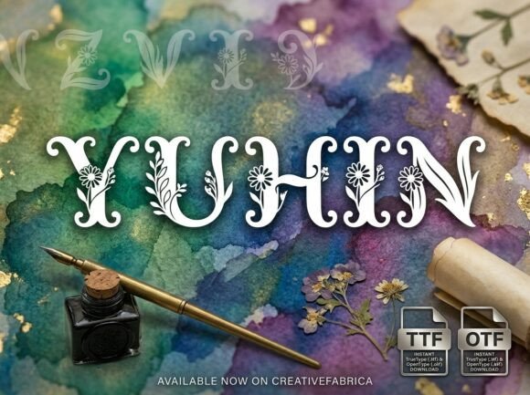 Yuhin: A Decorative Display Typeface for Bold Visual Impact